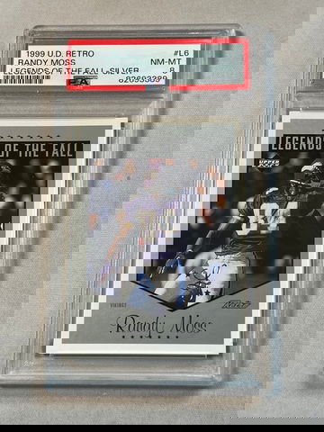 1999 Upper Deck Retro Legends of the Fall Silver Randy Moss RC PSA 8