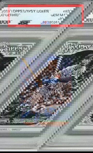 2013 TOPPS GYPSY QUEEN LOU GEHRIG BASEBALL CARD NEW YORK YANKEES PSA 10