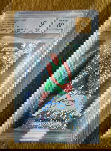 2017 Prizm Jayson Tatum Fast Break Rookie Auto BGS 9 Celtics #16