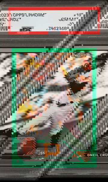 2023 Topps Chrome Green Refractor Oneil Cruz #15 /99 PSA 10