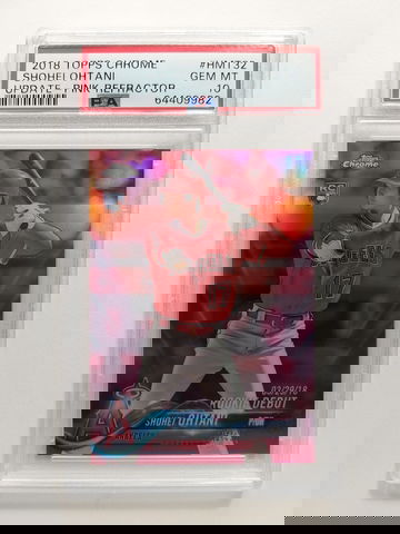 2018 Topps Chrome Shohei Ohtani Update RC Pink Refractor PSA 10 #HMT32