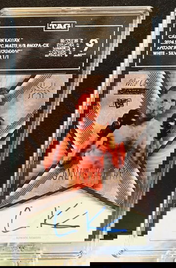 2024 Wild Card Matte  UFC X-Plode  White - Silver  CALVIN KATTAR  Auto   1/1  TAG 9