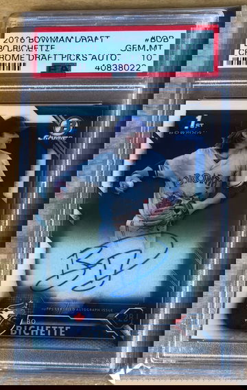 2016 Bowman Chrome Bo Bichette RC Auto PSA 10 