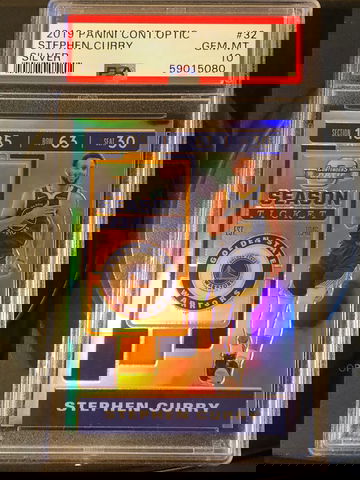 2019-20 Stephen Curry Panini Contenders Optic Silver PSA 10 Golden St. Warriors NBA Low Pop #32