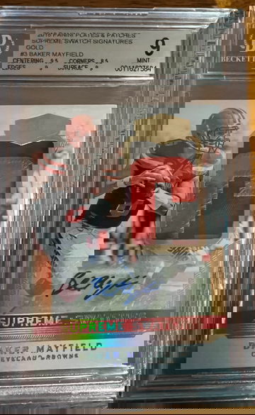 2018 Baker Mayfield Panini Plates and Swatches