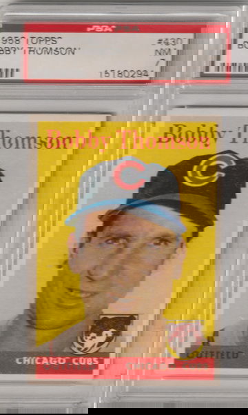 1958 Topps #430 Bobby Thomson PSA 7 (Near Mint)