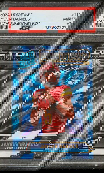 2024 Panini Donruss Rated Rookies Retro Jayden Daniels #11 RC PSA 9