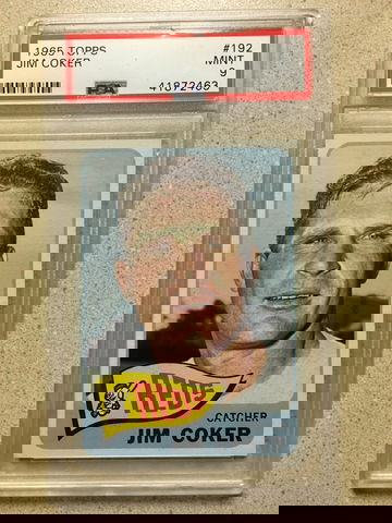 1965 Topps #192 Jim Coker PSA 9 MINT REDS