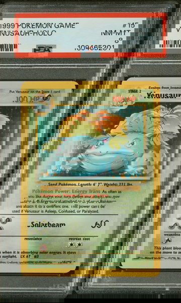 1999 Pokemon Base Set Holo Venusaur #15 PSA 8