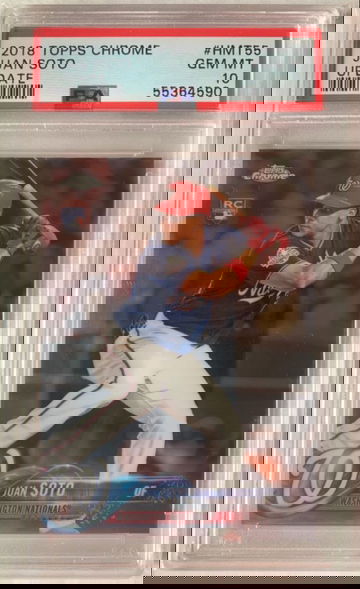 2018 Juan Soto Topps Chrome Update HMT55 PSA 10 Rookie
