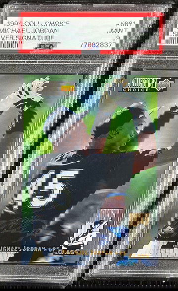 Michael Jordan 1994 Collector's Choice Rookie Class Silver Signature PSA Mint 9