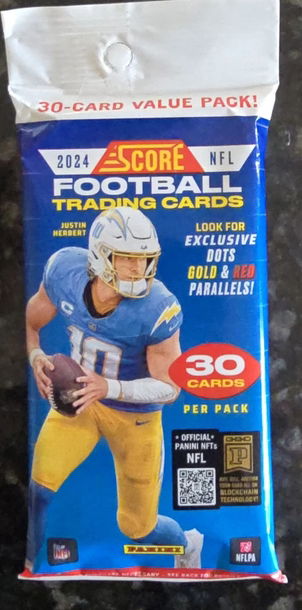 2024 Panini Score NFL Football Trading Card Jumbo Hanger Pack 30 Cards Per Pack