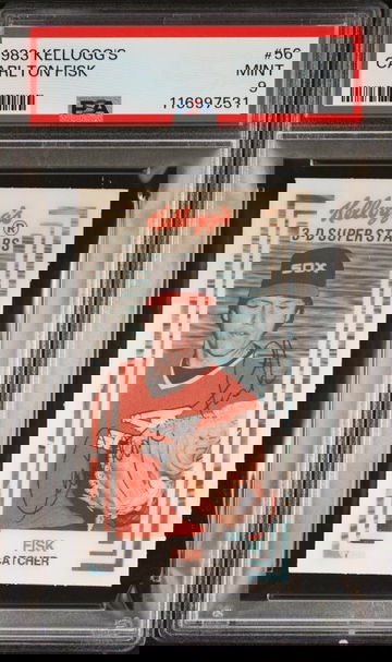 1983 Kellogg's 3-D Super Stars Carlton Fisk #56 PSA 9