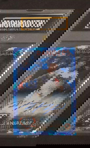 2023 Bowman Chrome Wyatt Langford Sapphire Blue Rookie /199 RC Auto