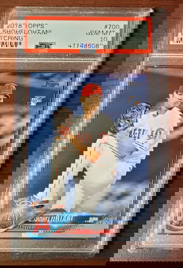  2018 Topps Shohei Ohtani PSA 10 Gem MINT RC #700 Angels Rookie Card Pitching