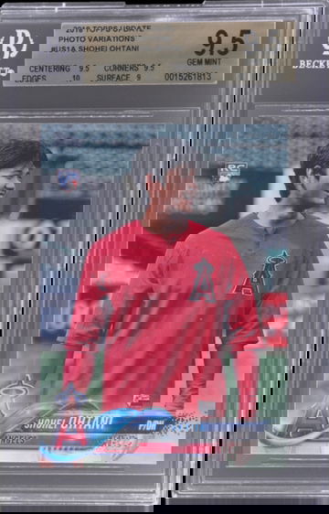 2018 Topps Update #US1 Shohei Ohtani Warm-Up Shirt SSP BGS 9.5