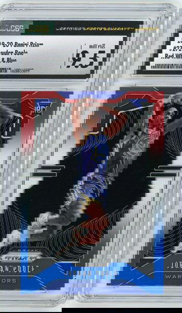 JORDAN POOLE 2019-20 Panini Prizm Red White & Blue Prizm Rc #272 CSG 9.5