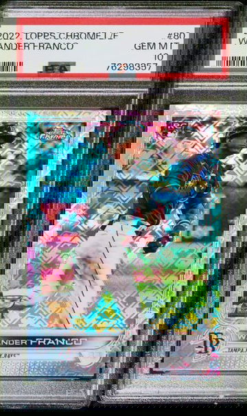 2022 TOPPS CHROME LOGOFRACTOR WANDER FRANCO PSA 10!