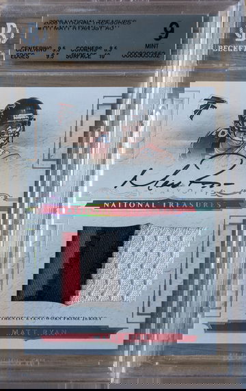2008 playoff national treasures matt Ryan auto Autograph rookie patch auto rpa /99 BGS 9