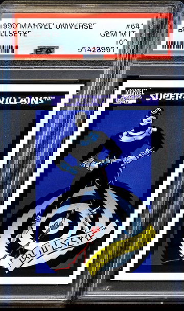 1990 Marvel Universe BULLSEYE #64 🔥 Super-Villains Cards 🔥 PSA 10 - GEM MINT