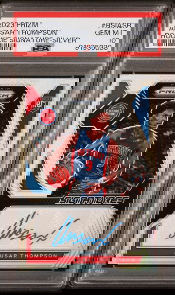 2023-24 Panini Prizm Ausar Thompson Rookie Signatures Silver Auto PSA 10 RSI-ASR