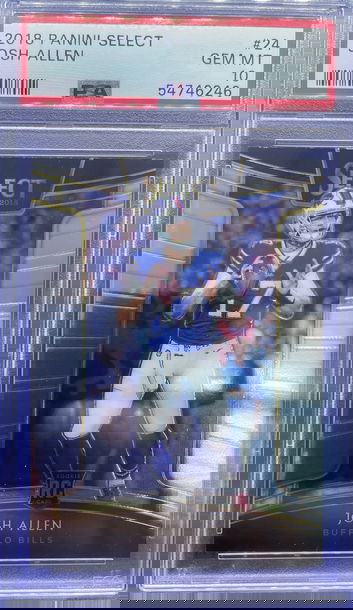 2018 Panini Select Concourse #24 Josh Allen Bills RC PSA 10 GEM MINT Low Pop