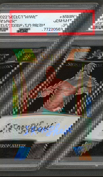 2022 Panini Select Signature Selections Tie Dye Prizm Iron Sheik PSA 10  Iron Sheik 