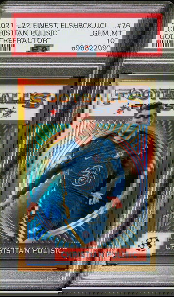 Christian Pulisic 2021-2022 Finest Flashbacks Gold Refractor /50 PSA 10