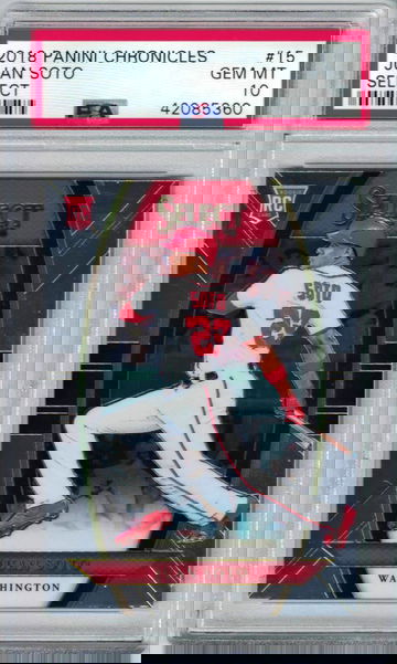 2018 Chronicles Select Juan Soto RC PSA 10 Gem-Mint PSA Population 65 Ultra RARE!!!