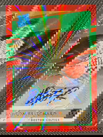 2020-21 Panini Donruss #238 Payton Pritchard Rated RC Red Holo Laser Auto /49