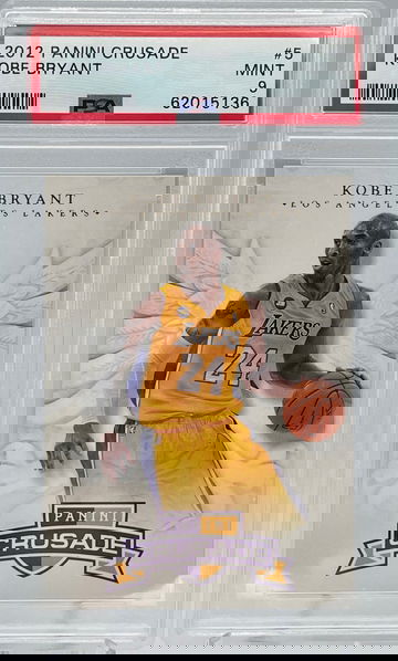 2012-13 Kobe Bryant Panini Crusade "Angel Wings"  - PSA 9 - Pop 10! Lakers HOF