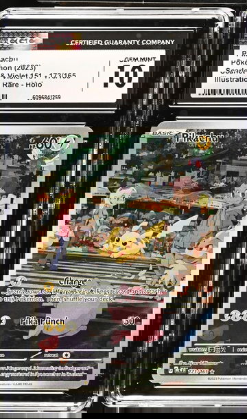2023 Pokémon Scarlet & Violet 151 Illustration Rare Pikachu #173/165 Holo CGC 10