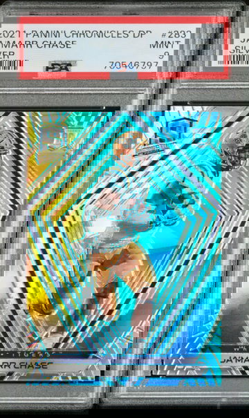 2021 Panini Chronicles Spectra Ja'Marr Chase Silver Holo Rookie RC PSA 9 MINT SP