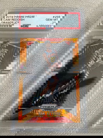 2019-20 Cam Reddish RC PSA 10 ORANGE ICE PRIZM #256
