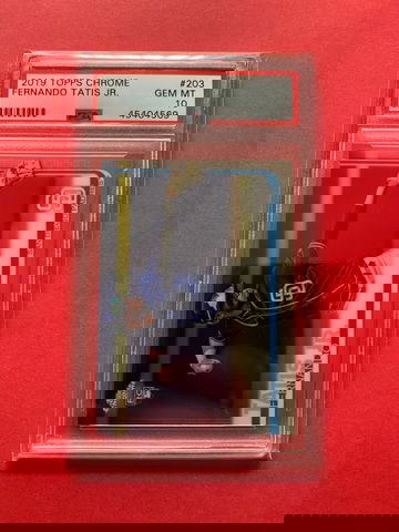 2019 Topps chrome Fernando Tatis jr #203 psa 10 RC