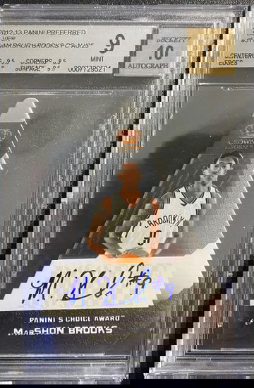 2012 Panini Preferred Silver #511 Marshon Brooks 14/25 BGS 9 / Auto 10
