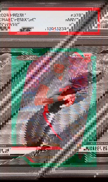 2024 Panini Prizm Green Wave Michael Penix Jr #378 RC PSA 9