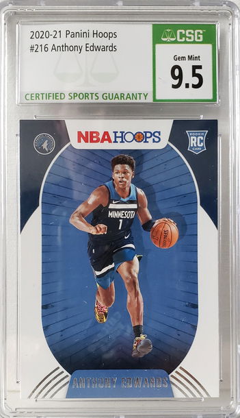 2020-21 Panini Hoops Anthony Edwards #216 CSG 9.5