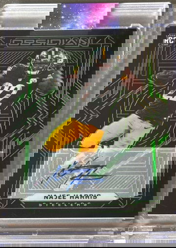 Najee Harris 2021 Panini Obsidian RC Rookie Autograph Auto Green /50 #109