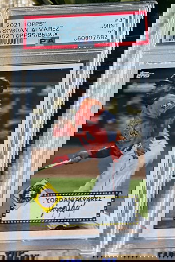 2021 Topps #T52-3 #3 Yordan Alvarez 1952 Redux Houston Astros PSA 9 Mint Low Pop