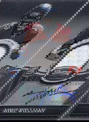 2010 Bowman Sterling Mike Williams #BSAR-MW RC Auto Relic