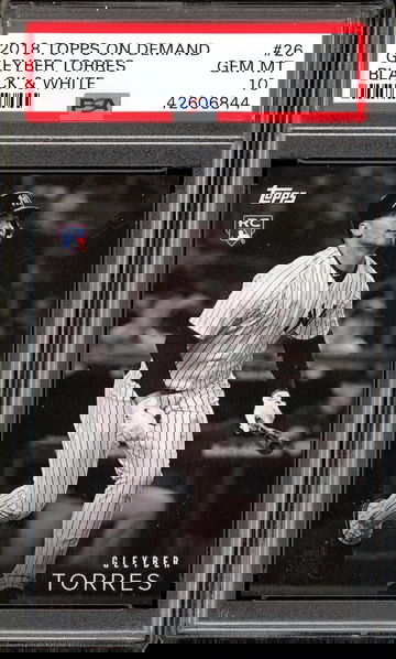 GLEYBER TORRES PSA 10 RC 2018 TOPPS ON DEMAND BLACK & WHITE #26