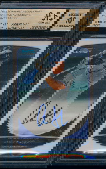 2013 Bowman Chrome Aaron Judge RC Rookie AUTO BGS 9.5/10 TRUE GEM MINT