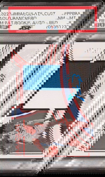 2022 Immaculate Collegiate Paolo Banchero 5/25 Red Rookie Patch Auto RPA PSA 8 NM-MT Duke