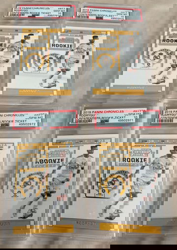 2019 Panini Chronicles Rodrygo Contenders Rookie Ticket PSA 10 Lot of 4