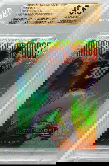 BGS 9.5 1998 Leaf Rookies & Stars Crusade Green Magglio Ordonez 186/250