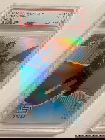 Trae Young 2018 Status Blue Rookie PSA 9