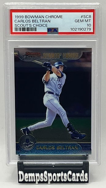 1999 Bowman Chrome Scout's Choice RC Carlos Beltran #SC8 PSA 10 Royals Rookie