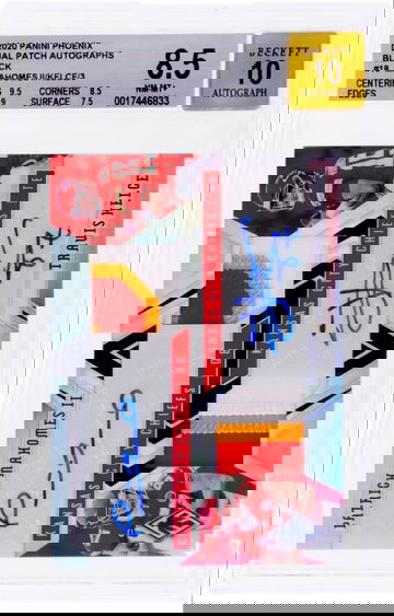 2020 Patrick Mahomes Travis Kelce Panini Phoenix Black Dual Patch Auto /3 BGS 8.5 10 SP Autograph Jersey