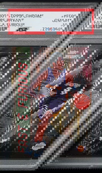 2001 Topps Chrome Fast & Furious #FF06 Kobe Bryant PSA 10 GEM MT